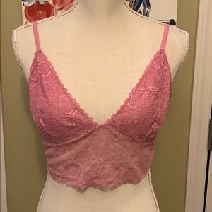 Jessica Simpson Fuchsia Pink Lace Bralett Size XL